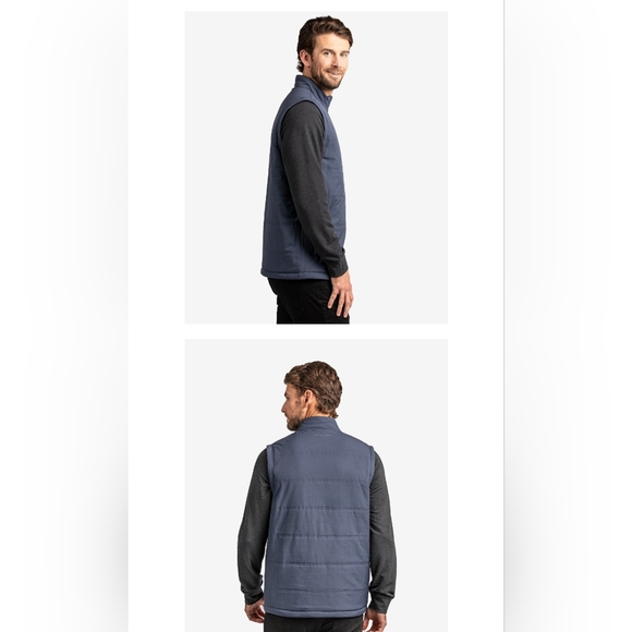 Travis Mathew Inpterlude navy blue puffer zip Vest New $144 Meduim Mens M Spring - Picture 4 of 5
